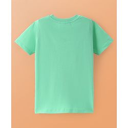 Pine Kids Cotton Knit Half Sleeves Basket Ball Print T-Shirt -Light Green