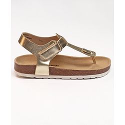 Pine Kids Velcro Closure Sandals - Golden