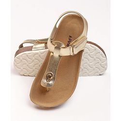 Pine Kids Velcro Closure Sandals - Golden