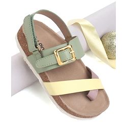 Pine Kids  Casual Sandals with Buckle Closure - Yellow