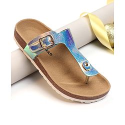 Pine Kids Buckle Closure Sandals - Silver