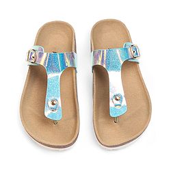 Pine Kids Buckle Closure Sandals - Silver