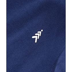 Pine Kids Cotton Knit Half Sleeves T-Shirt with Logo Print -Blue