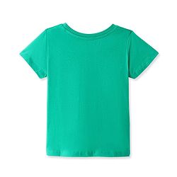Pine Kids 100% Cotton Half Sleeves Round Neck T-Shirt Floral Print - Yellow