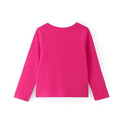 Pine Kids Cotton Knit Full Sleeves T-Shirt With Floral Print- Pink