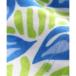 Pine Kids Cotton Knit Full Sleeves Top with Frill Detailing Leaf Print - Multicolour