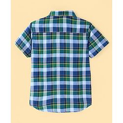 Pine Kids Cotton Woven Half  Sleeves Checks Shirt with Inner T-Shirt- Multicolour