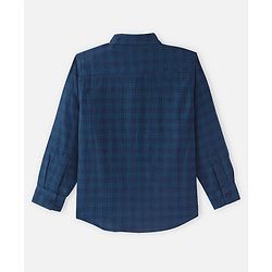 Pine Kids Cotton Woven Full Sleeves  Checked Shirt with T-Shirt-  Peacock Green