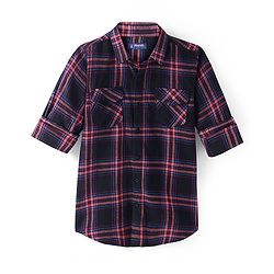 Pine Kids Cotton Woven Full Sleeves Checked Shirt- Multicolour