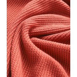 Pine Kids Cotton Structure Knit Full Sleeves T-Shirt Solid Colour - Orange