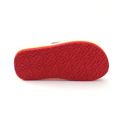 Pine Kids Slip On Flip Flops With Stripes - Pink Yellow & Green