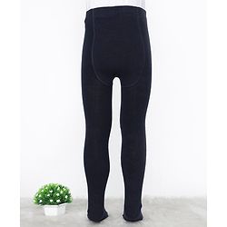 Pine Kids Cotton Knit Silvadur Antimicrobial Footed Tights - Black
