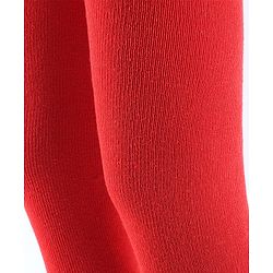 Pine Kids Cotton Knit Solid Colored Footie Tights - Red