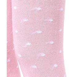 Pine Kids Cotton Knit Anti Microbial Footed Tights Polka Dots - Light Pink