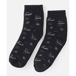 Pine Kids Knitted Silvadur Antimicrobial Ankle Length Striped Socks - Pack of 3 ( Color May Vary )