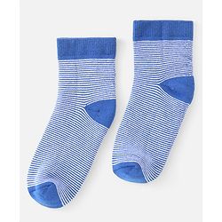 Pine Kids Knitted Silvadur Antimicrobial Ankle Length Striped Socks - Pack of 3 ( Color May Vary )