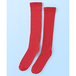 Pine Kids Knitted Silvadur Antimicrobial Full  Length Solid Color  Socks - Pack of 3 ( Color May Vary )