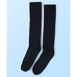Pine Kids Knitted Silvadur Antimicrobial Full  Length Solid Color  Socks - Pack of 3 ( Color May Vary )