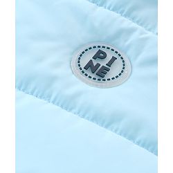 Pine Kids Full Sleeves Quilted Hooded Jacket with Solid Colour -Sky Blue