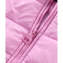 Pine Kids Woven Full Sleeves Solid Padded Jacket with Pockets - Baby Pink