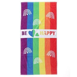 Pine Kids Terry Woven Towel & Wrapper Text Print L 60 x B 120 cm - Multicolor