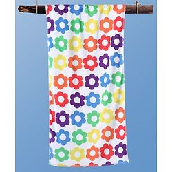 Pine Kids Terry Woven Towel & Wrapper Floral Print L 60 x B 120 cm - Multicolor