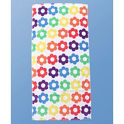 Pine Kids Terry Woven Towel & Wrapper Floral Print L 60 x B 120 cm - Multicolor