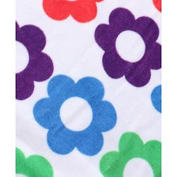 Pine Kids Terry Woven Towel & Wrapper Floral Print L 60 x B 120 cm - Multicolor