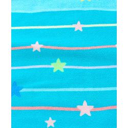 Pine Kids Terry Woven Towel & Wrapper Star Print L 120 x B 60 cm - Blue