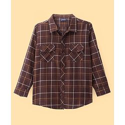 Pine Kids Cotton Woven Full Sleeves Checks Shirt- Multicolor