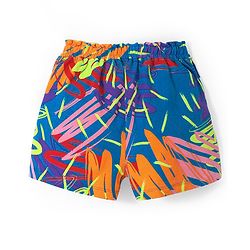 Pine Kids Cotton Knit Mid Thigh Printed Shorts - Multicolour