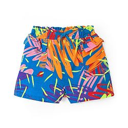 Pine Kids Cotton Knit Mid Thigh Printed Shorts - Multicolour