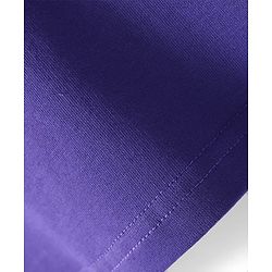 Pine Kids Cotton Knit Half Drop Shoulder Sleeves Oversized T-Shirt With Badge - Purple