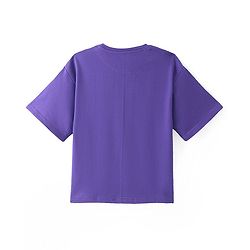 Pine Kids Cotton Knit Half Sleeves Text Printed T-Shirt - Purple