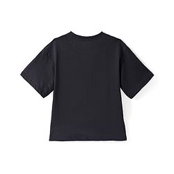 Pine Kids Cotton Knit Half Sleeves Over Sized T-Shirt with Transformer Print - Black