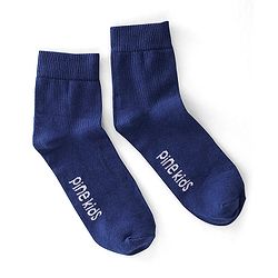 Pine Kids Knit Ankle Length Silvadur Antimicrobial Striped Socks Pack Of 3 ( Color May Vary )
