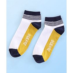 Pine Kids Knit Ankle Length Silvadur Antimicrobial Striped Socks Pack Of 3 ( Color May Vary )