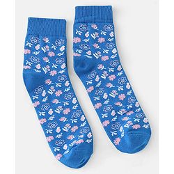 Pine Kids Knit Ankle Length Silvadur Antimicrobial Heart Butterfly & Floral Design Socks Pack Of 3 ( Color May Vary )