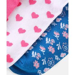 Pine Kids Knit Ankle Length Silvadur Antimicrobial Heart Butterfly & Floral Design Socks Pack Of 3 ( Color May Vary )