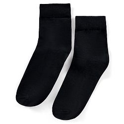Pine Kids Knit Antimicrobial High Ankle Length Solid Colour Socks Pack of 3 - Black