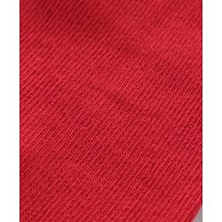 Pine Kids Knit Antimicrobial Ankle Length Solid Colour Socks Pack of 3 - Red