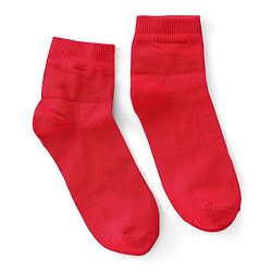 Pine Kids Knit Antimicrobial High Ankle Length Solid Colour Socks Pack of 3 - Red