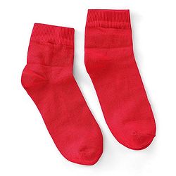 Pine Kids Knit Antimicrobial High Ankle Length Solid Colour Socks Pack of 3 - Red