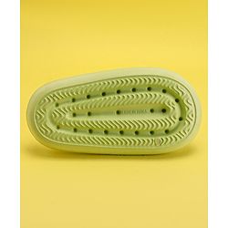 Pine Kids Slip On Sliders with Applique - Light Green