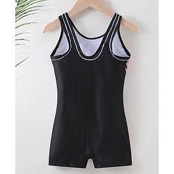 Pine Active Sleeveless Legged Swimsuit Floral Print - Black