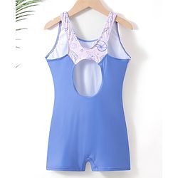 Pine Active Sleeveless Legged Swimsuit Beach Print - Blue