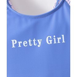 Pine Active Sleeveless Legged Swimsuit Beach Print - Blue