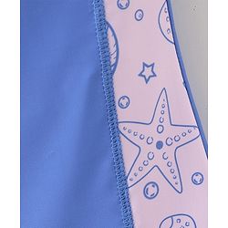 Pine Active Sleeveless Legged Swimsuit Beach Print - Blue