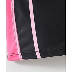 Pine Active Sleeveless Legged Swimsuit Text Print - Black