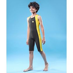 Pine Active Sleeveless Legged Swimsuit - Black & Yellow